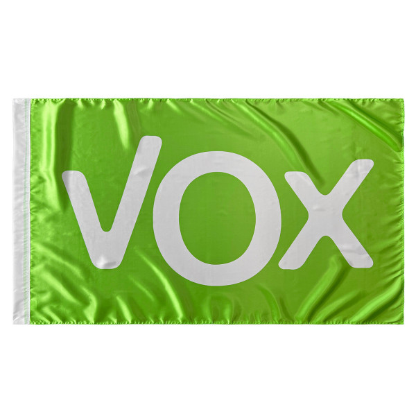 Bandera de Vox Verde 150x90 cm Satén