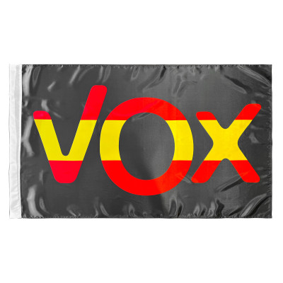 Comprar Bandera de Vox Negra 150x90 cm de Satén | Alta Calidad