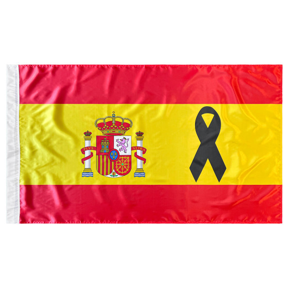 Bandera de España con Lazo 150x90 cm Satén