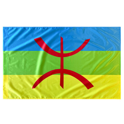 Comprar Bandera del Pueblo Bereber (Amazigh) 150x90 cm de Satén | Alta Calidad