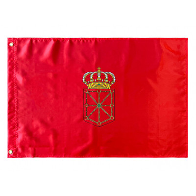 Comprar Bandera de la Comunidad Foral de Navarra con 2 Ojales metálicos 60x90 cm de Satén | Alta Calidad
