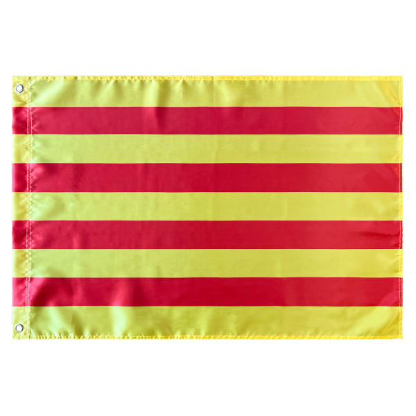 Bandera de Cataluña con 2 Ojales metálicos 60x90 cm Satén