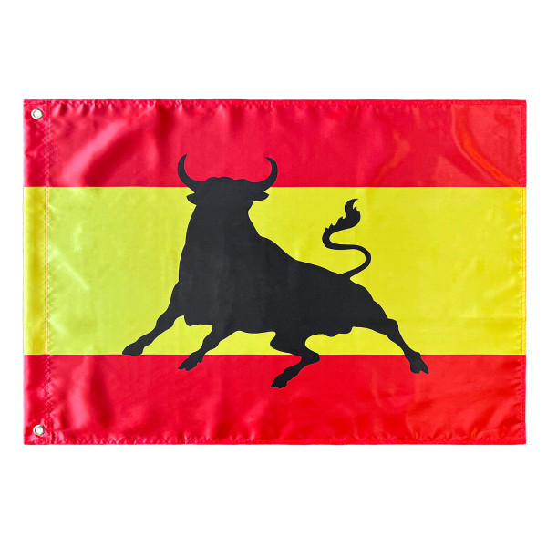 Bandera de España Toro con 2 Ojales metálicos 60x90 cm Satén