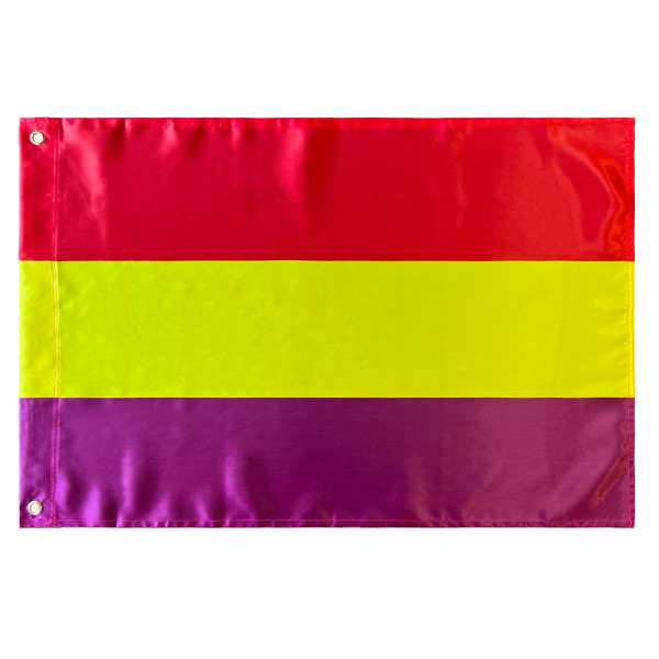 Bandera de República Española con 2 Ojales metálicos 60x90 cm Satén