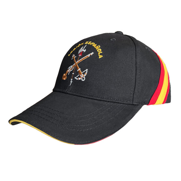 Gorra Negra de la Legión con Cinta España