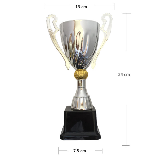 Trofeo Plata Bola Oro Metálico