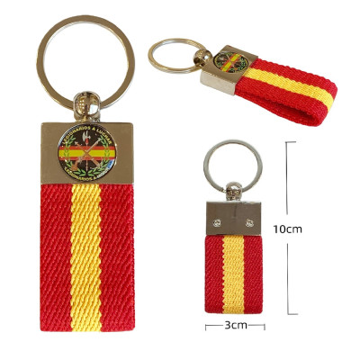 Llavero Cinta Elastica Legión Negro