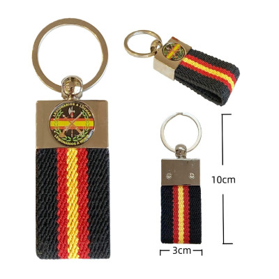 Llavero Cinta Elastica Negra Legión Negro