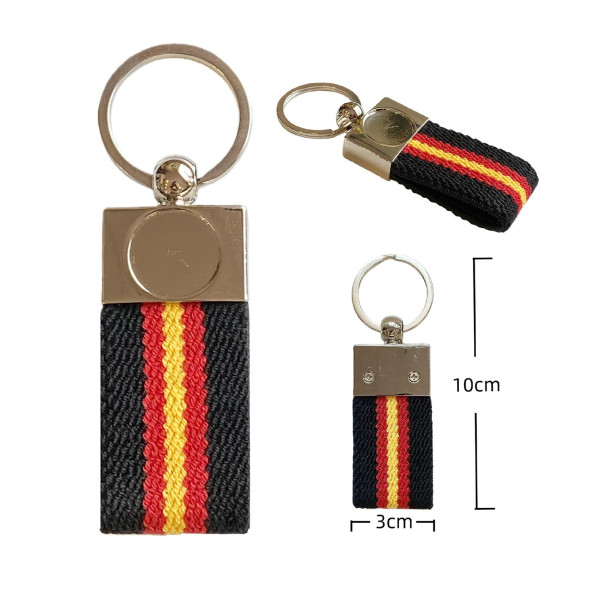 Llavero Cinta Elastica Negra Sin