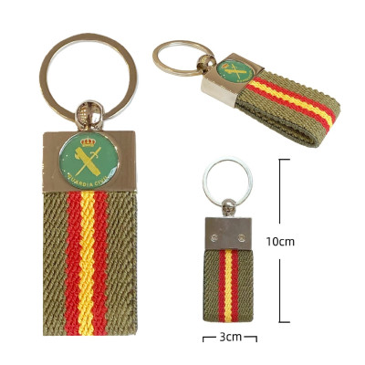Llavero Cinta Elastica Oliva Guardia Civil