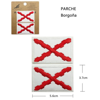 Parche Bandera de la Cruz de Borgoña 5.6x3.7 cm