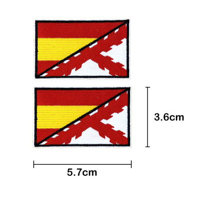 Parche de España+Borgoña 5.7x3.6 cm