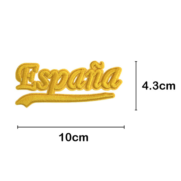 Parche Letra España Amarilla 4.3x10 cm