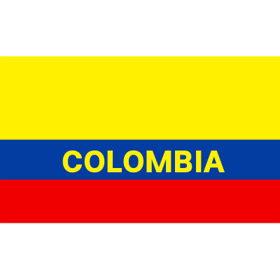 Bandera de Colombia con Letra 150x90 cm Satén