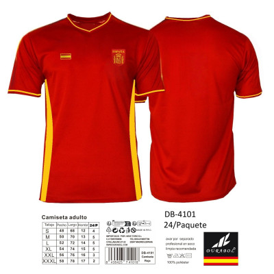 Camiseta para aficionado de España Talla Adulto