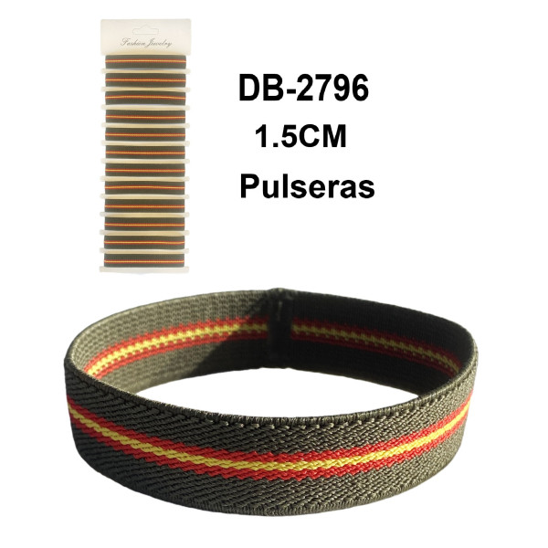 Pulsera Elástica España Verde Militar 1.5cm