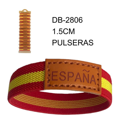 Pulsera Elástica España con Letra 1.5cm