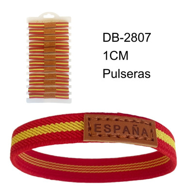 Pulsera Elástica España con Letra 1cm