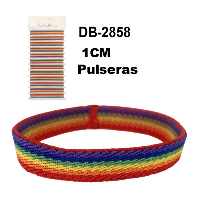 Pulsera Elástica Arcoíris Orgullo Gay LGBT 1cm