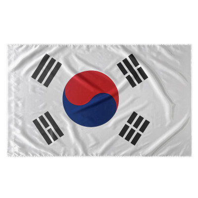 Comprar Bandera de Corea del Sur 150x90 cm de Satén | Alta Calidad