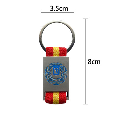 Llavero Metal Cinta Grabado Polícia Municipal Madrid
