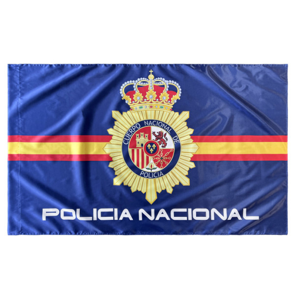 Bandera Policia Nacional 150 x 90 CM Satén