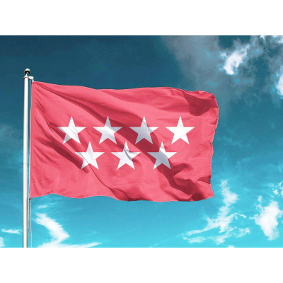 Comprar Bandera de la Comunidad de Madrid para Exterior 150x90 cm de Satén | Alta Calidad