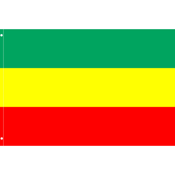 Bandera de Rastafari con 2 Ojales metálicos 150x90 cm Satén