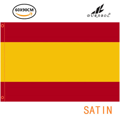 Comprar Bandera de España sin Escudo con 2 Ojales metálicos 60x90 cm de Satén | Alta Calidad