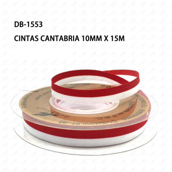 Cintas Pulsera Bandera Cantabria 10mm x 15m