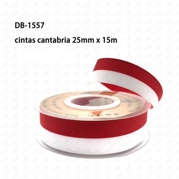 Cintas Pulsera Bandera Cantabria 25mm x 15m