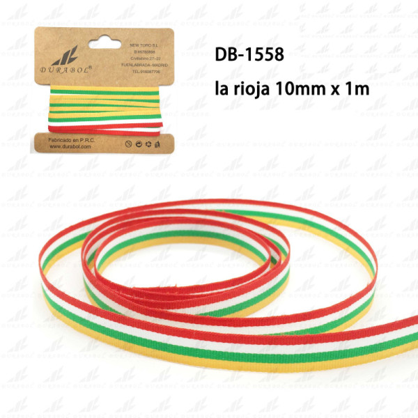 Cintas Pulsera Bandera La Rioja 10mm x 1m