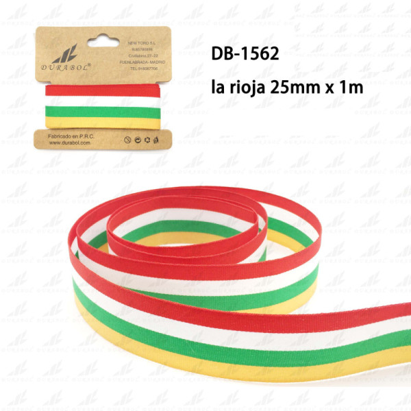 Cintas Pulsera Bandera La Rioja 25mm x 1m