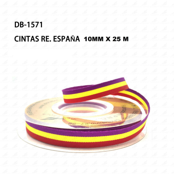 Cintas Pulsera Bandera Republica Española 10mm x 15m