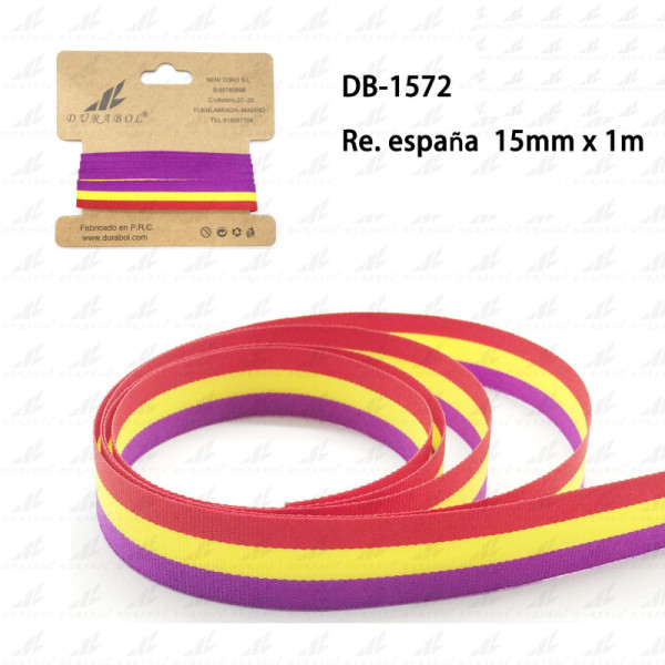 Cintas Pulsera Bandera Republica Española 15mm x 1m