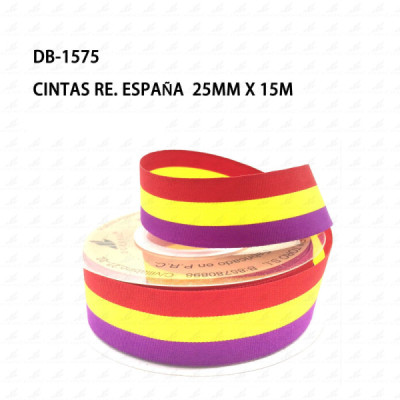 Cintas Pulsera Bandera Republica Española 25mm x 15m