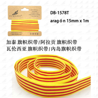 Cintas Pulsera Bandera Cataluña 15mm x 1m