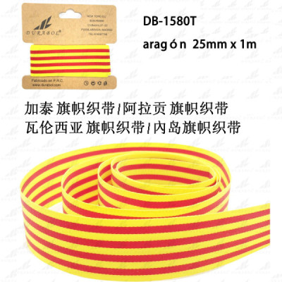 Cintas Pulsera Bandera Cataluña 25mm x 1m