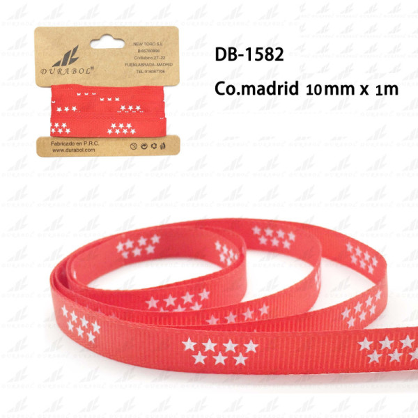 Cintas Pulsera Bandera Comunidad Madrid 10mm x 1m