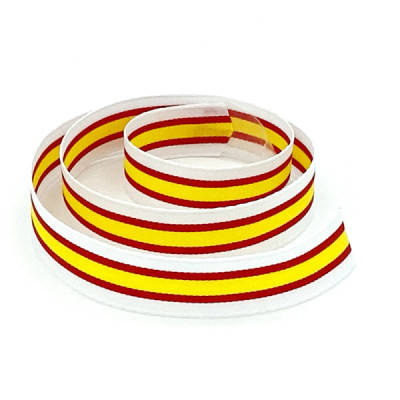 Cintas Pulsera Bandera España Borde Blanco 15mm x 1m