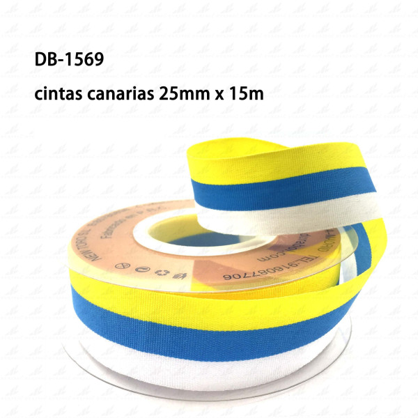 Cintas Pulsera Bandera Canarias 25mm x 15m