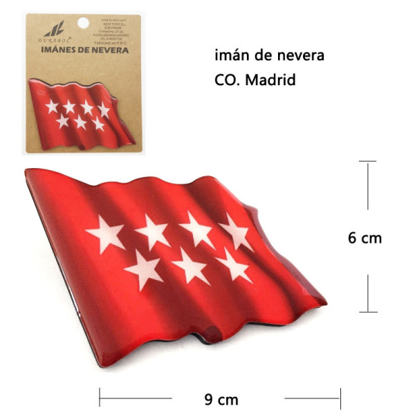 Iman Nevera Comunidad de Madrid 1Pcs 6x9 cm Resina