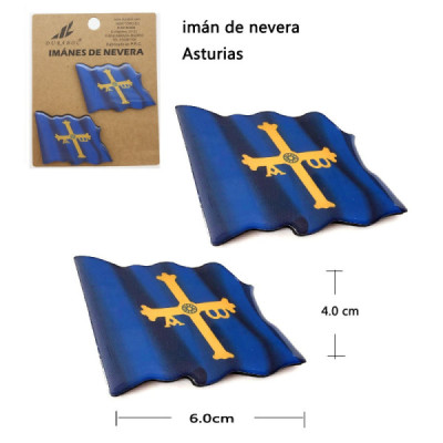 Iman Nevera Asturias 2Pcs 4x6 cm Resina