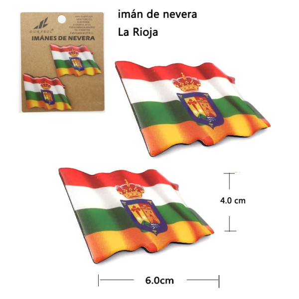 Iman Nevera La Rioja 2Pcs 4x6 cm Resina