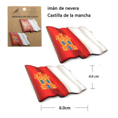 Iman Nevera Castilla-La Mancha 2Pcs 4x6 cm Resina