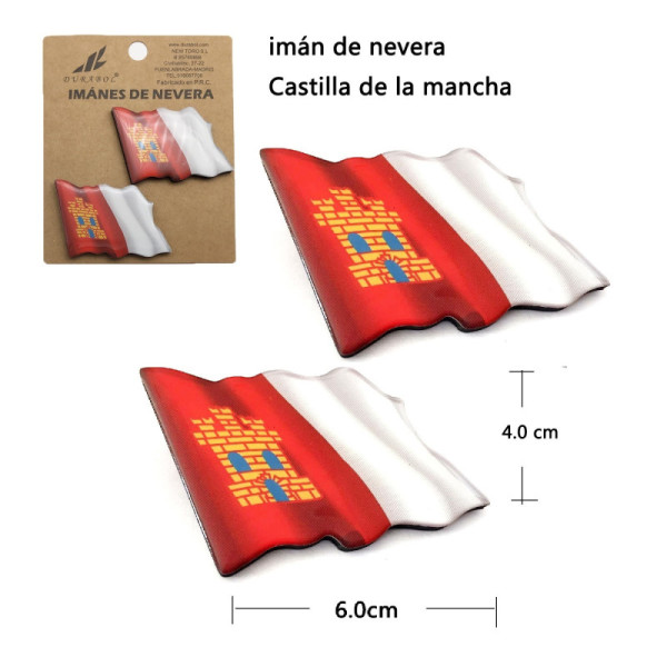 Iman Nevera Castilla-La Mancha 2Pcs 4x6 cm Resina