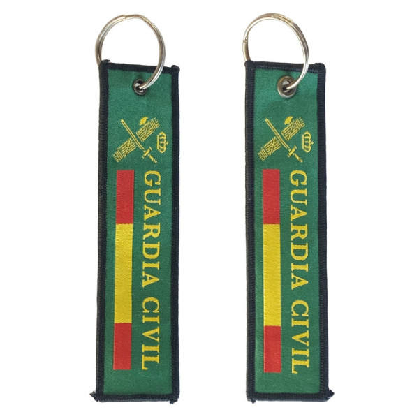 Llavero Tela Guardia Civil Verde 13x3cm